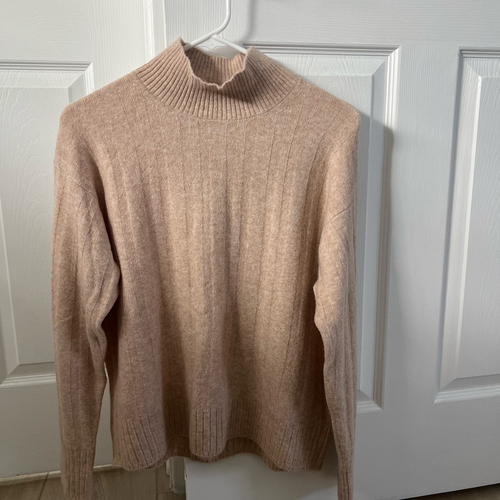 J. Crew Ribbed mockneck sweater in Supersoft yarn